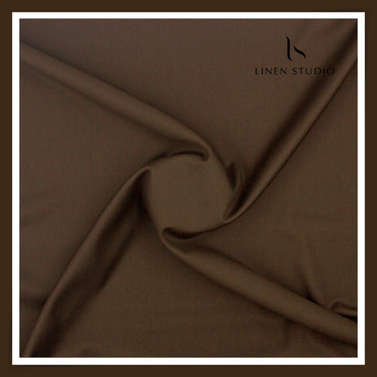 100% Wrinkle Free PV Suiting by Georgia Gullini Italy - Bear Brown (Last few mtrs) (NEW)