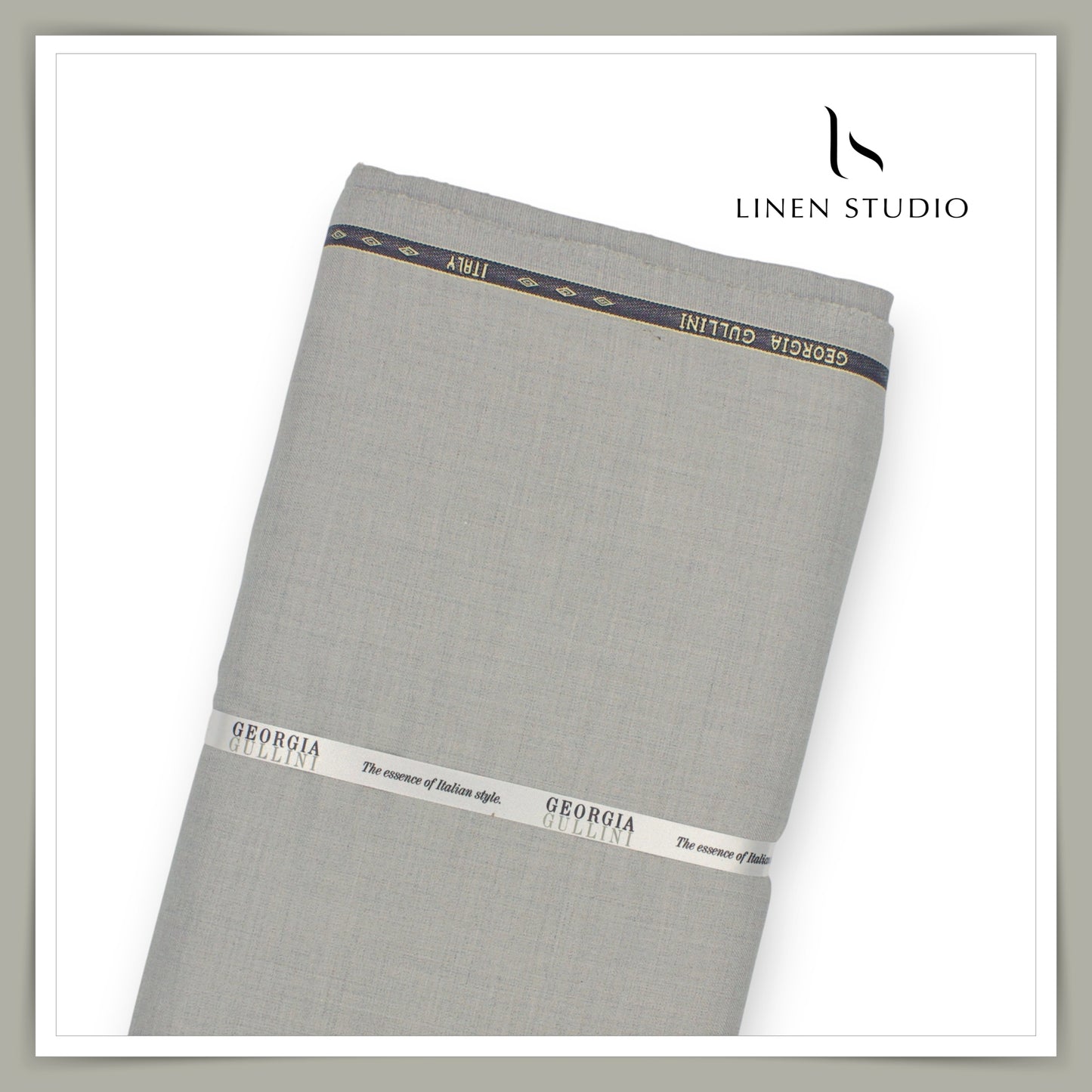 100% Wrinkle Free PV Suiting by Georgia Gullini Italy - Cement Grey