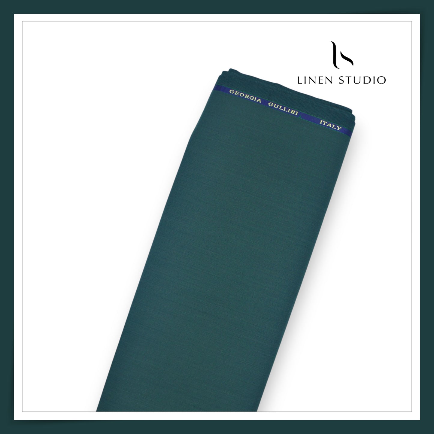 100's Poly Wool Suiting by Georgia Gullini Italy - Plantation Green (Last few mtrs) (NEW)
