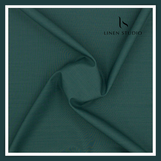 100's Poly Wool Suiting by Georgia Gullini Italy - Plantation Green (Last few mtrs) (NEW)