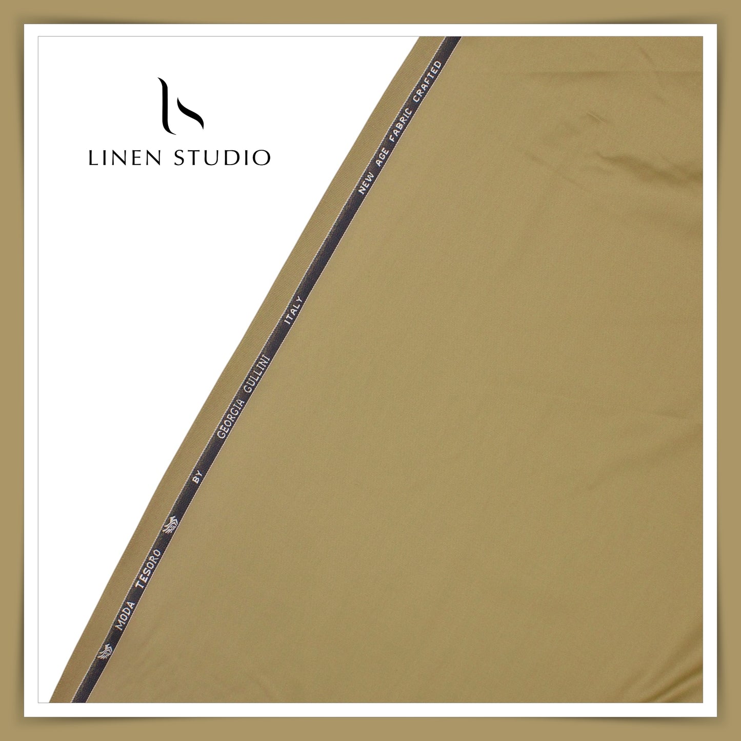 100% Wrinkle Free PV Suiting by Georgia Gullini Italy - Dark Beige