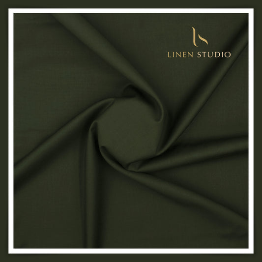 100% Wrinkle Free PV Suiting by Georgia Gullini Italy - Dark Green