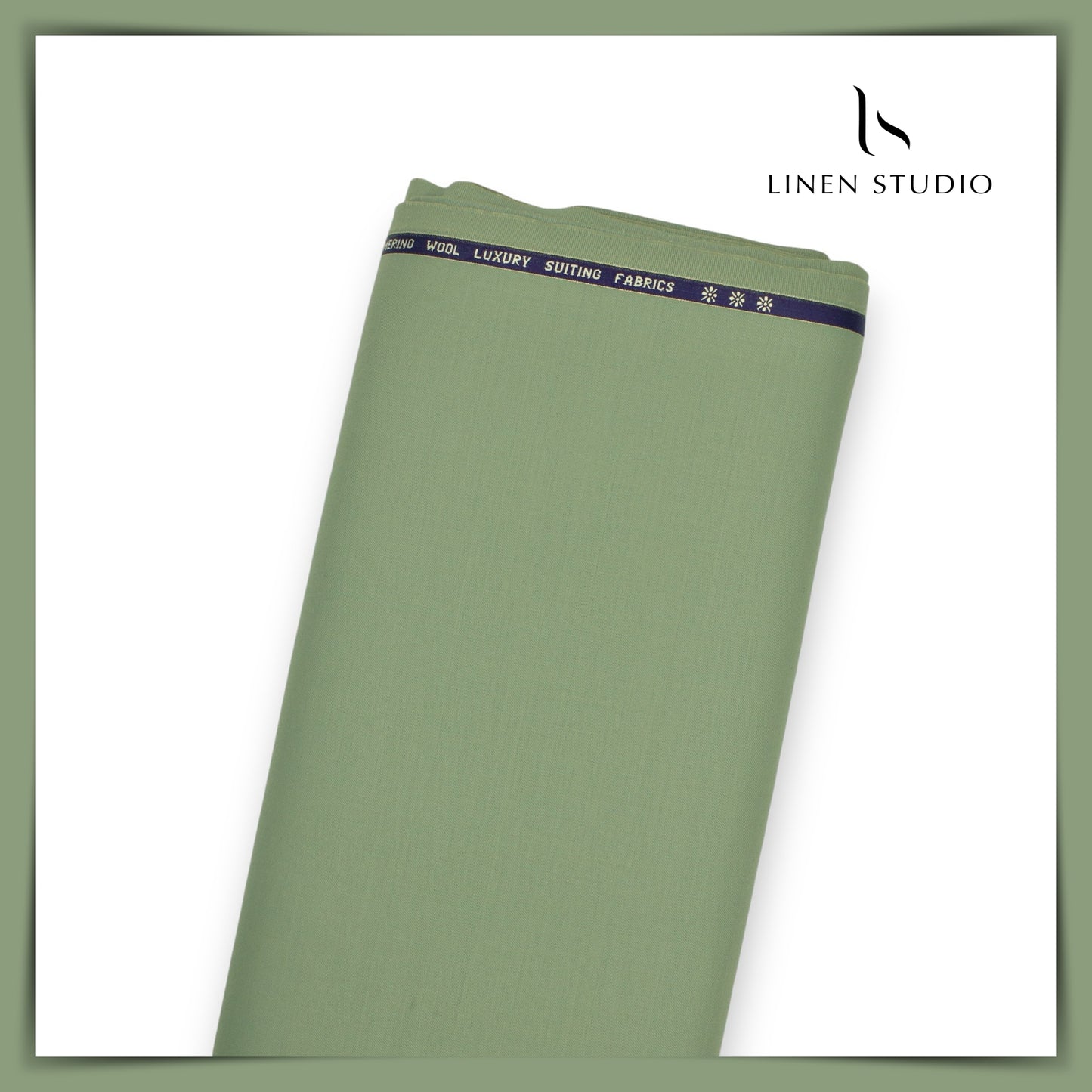 120's Australian Merino Wool by Georgia Gullini Italy - Sage Green - Linen Studio
