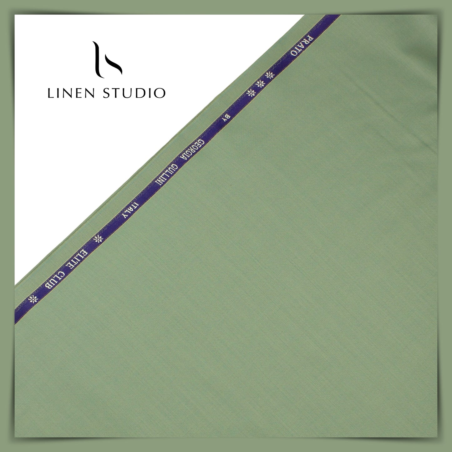 120's Australian Merino Wool by Georgia Gullini Italy - Sage Green - Linen Studio