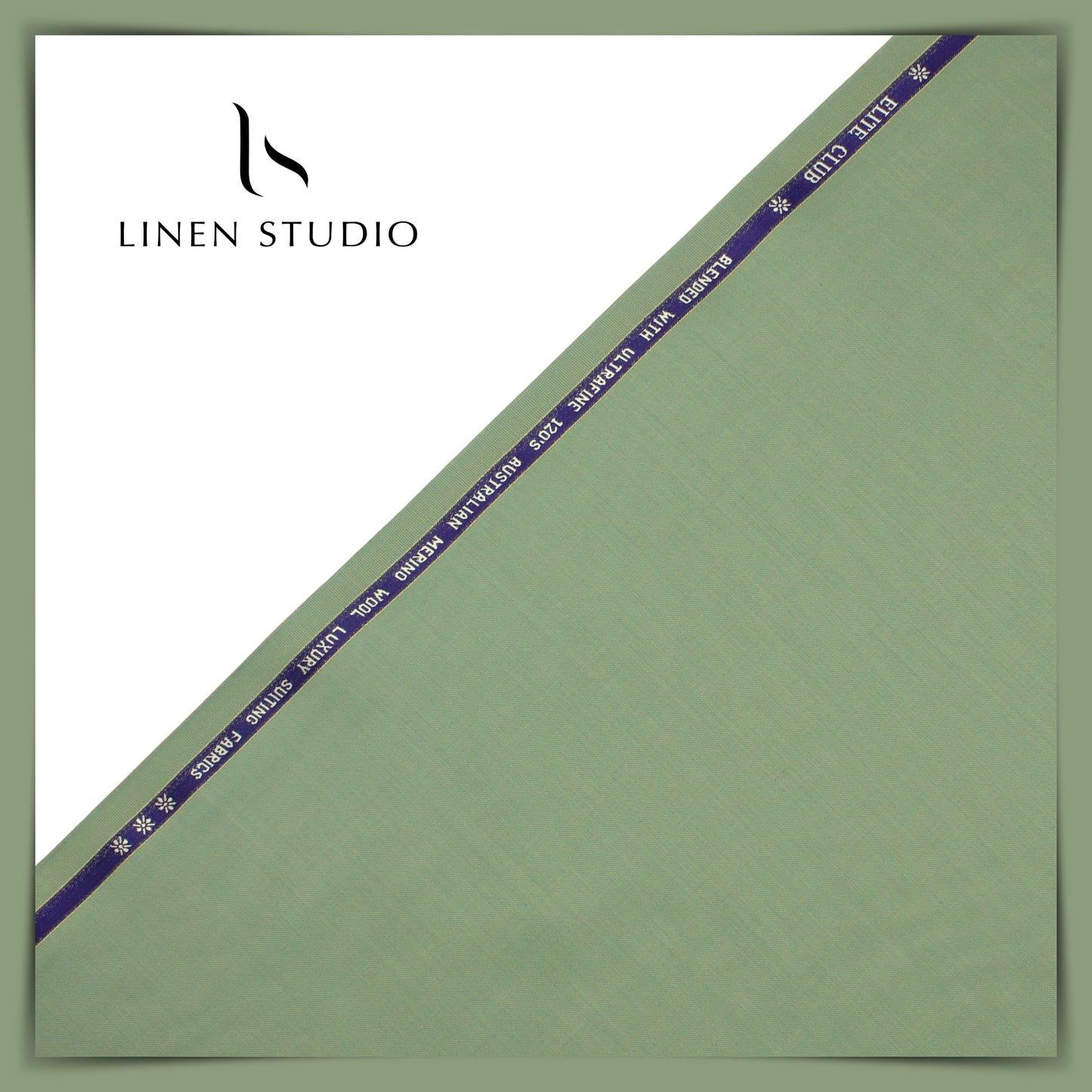 120's Australian Merino Wool by Georgia Gullini Italy - Sage Green - Linen Studio