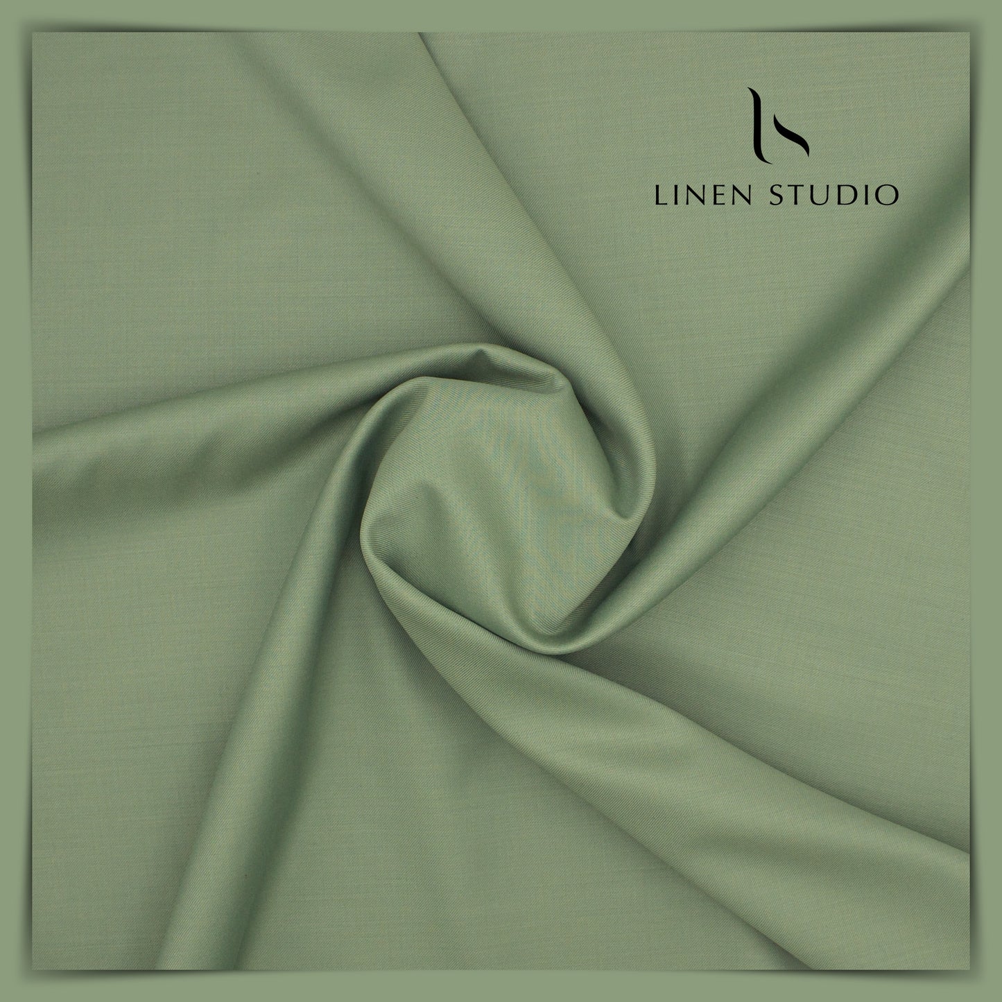 120's Australian Merino Wool by Georgia Gullini Italy - Sage Green - Linen Studio