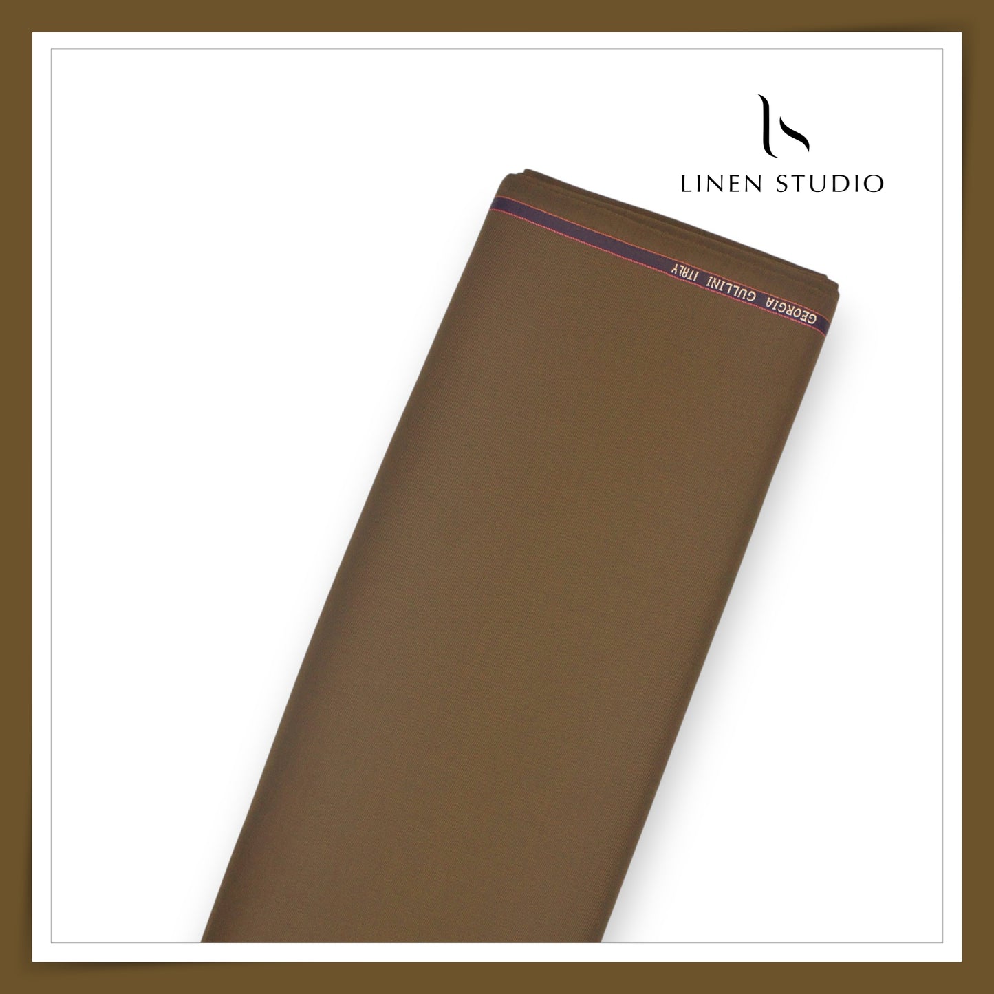 100% Wrinkle Free PW Suiting by Georgia Gullini Italy - Clay Brown (Last few mtrs) (NEW)