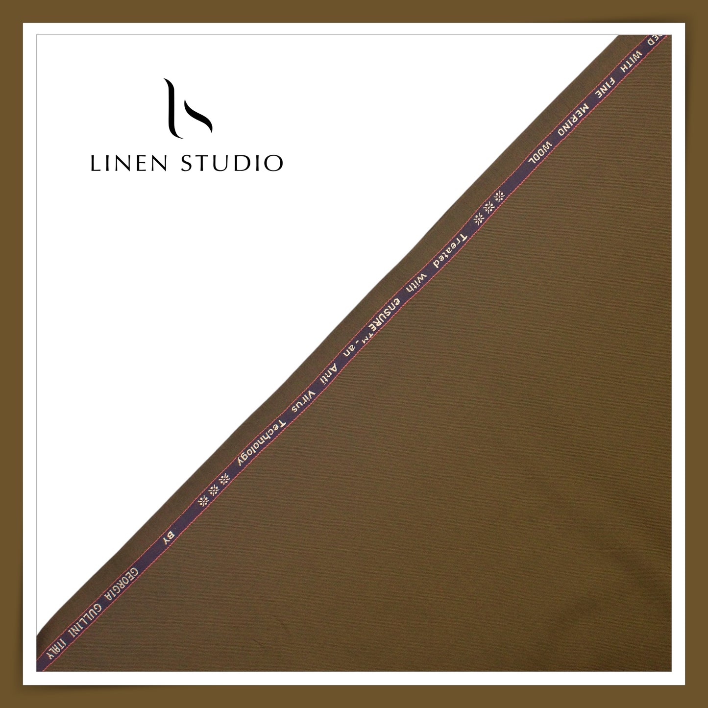 100% Wrinkle Free PW Suiting by Georgia Gullini Italy - Clay Brown (Last few mtrs) (NEW)