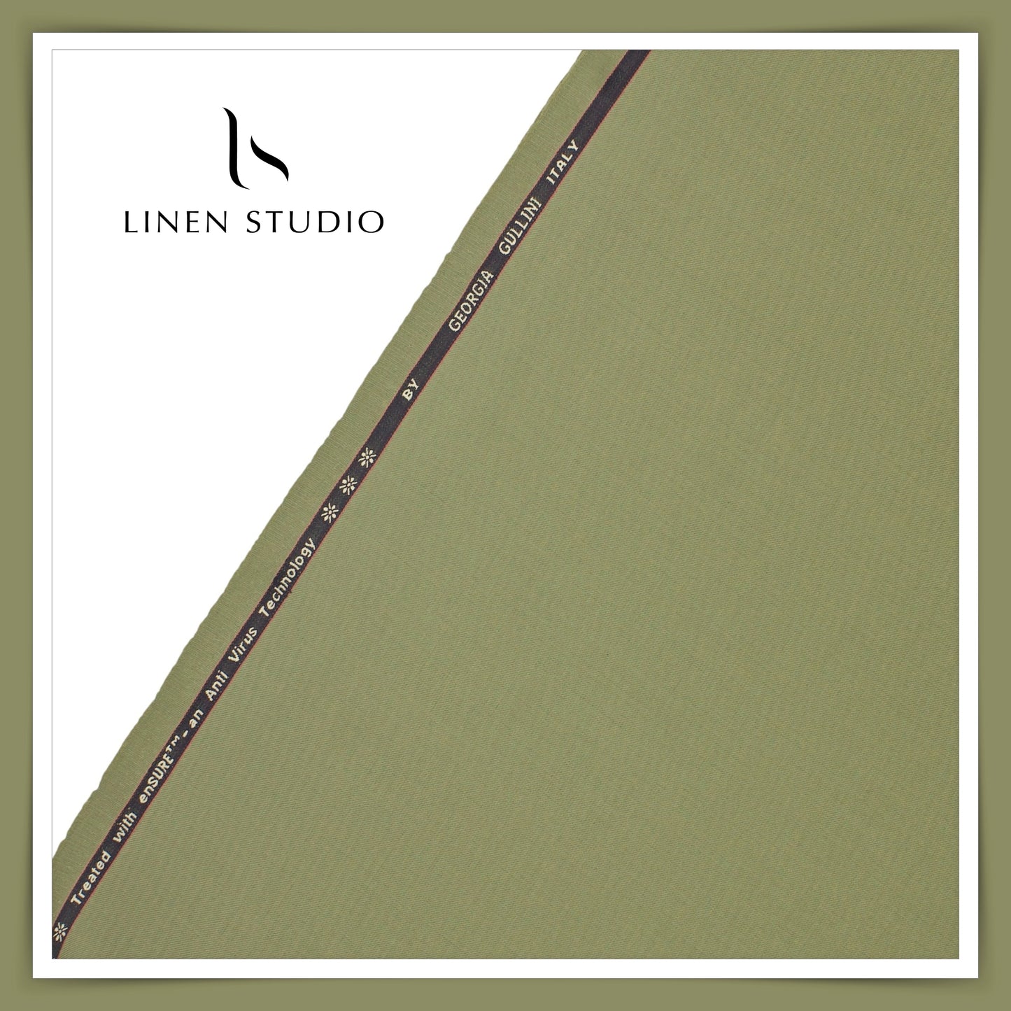 100% Wrinkle Free PW Suiting by Georgia Gullini Italy - English Green