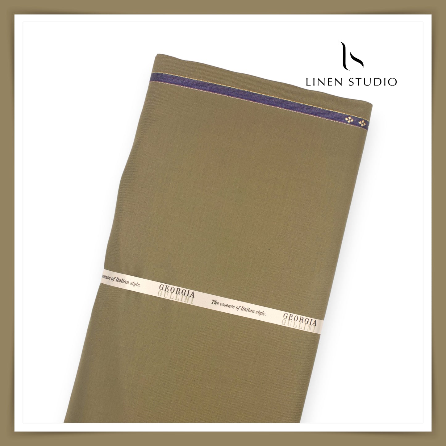 100% Wrinkle Free PV Suiting by Georgia Gullini Italy - Clay Brown
