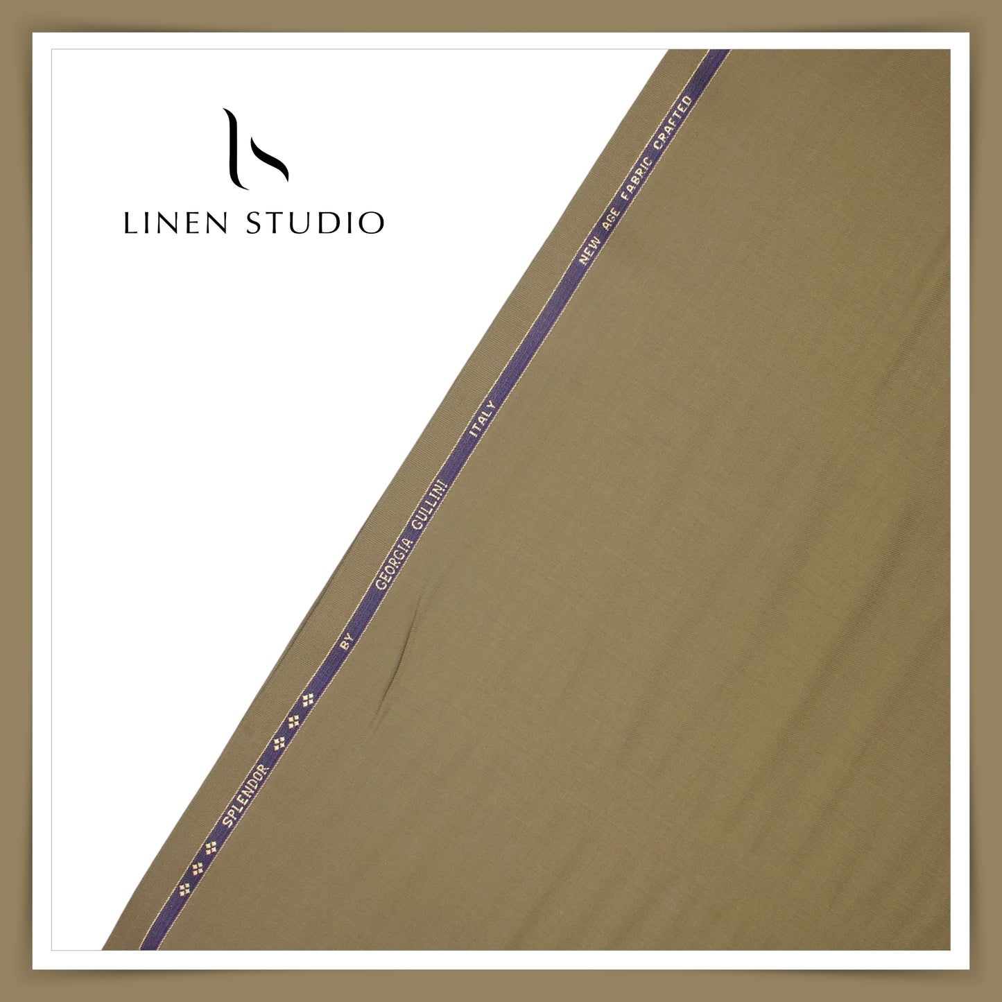 100% Wrinkle Free PV Suiting by Georgia Gullini Italy - Clay Brown