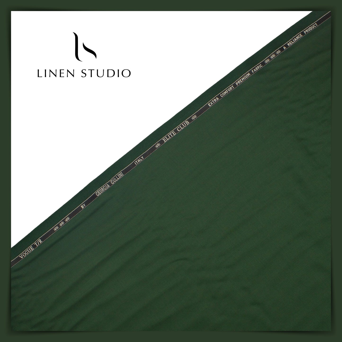 Wrinkle Free TR Quality by Georgia Gullini Italy - Dark Green (60% SALE)