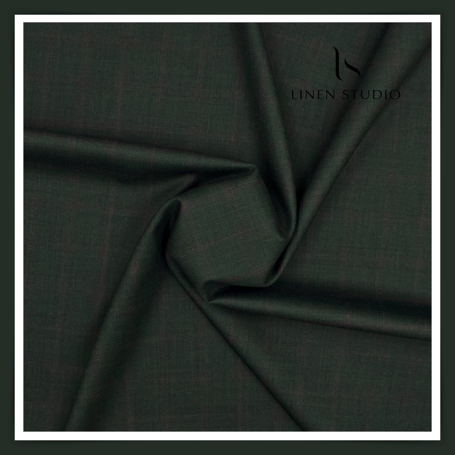110's Poly Wool Suiting by Georgia Gullini Italy - Jungle Green Checks