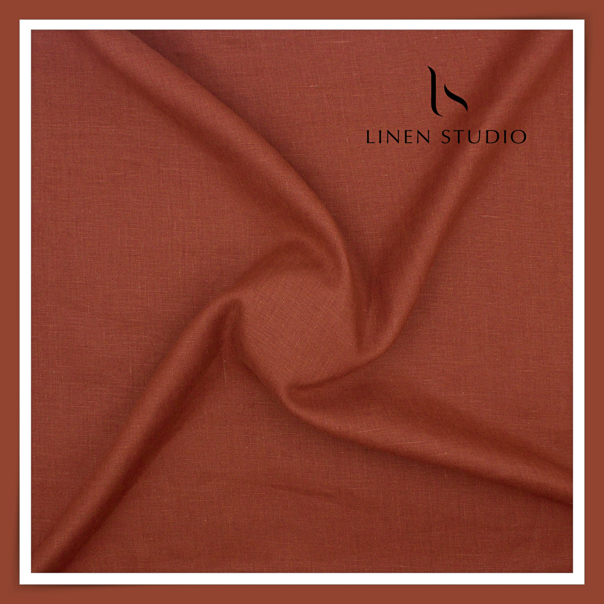 Linen Club 40 Lea Pure Linen Suiting W/O SEL - Burnt Nutmeg (30% SALE) (NEW)