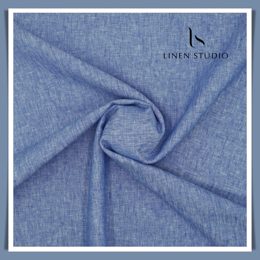 Premium Linen Suiting 40 Lea - Cornflower Blue - Linen Studio
