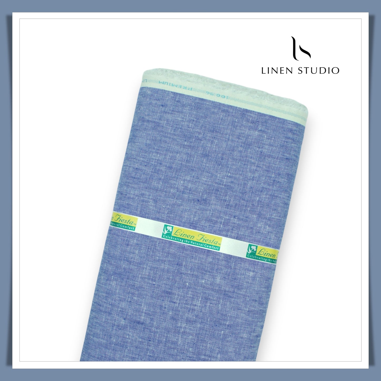 Premium Linen Suiting 40 Lea - Cornflower Blue - Linen Studio
