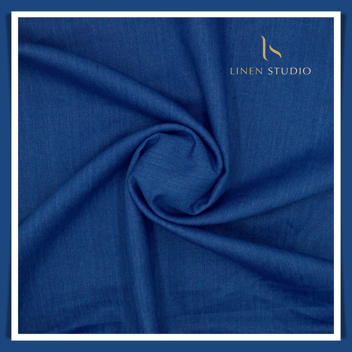 Premium Linen Suiting 40 Lea - Egyptian Blue - Linen Studio