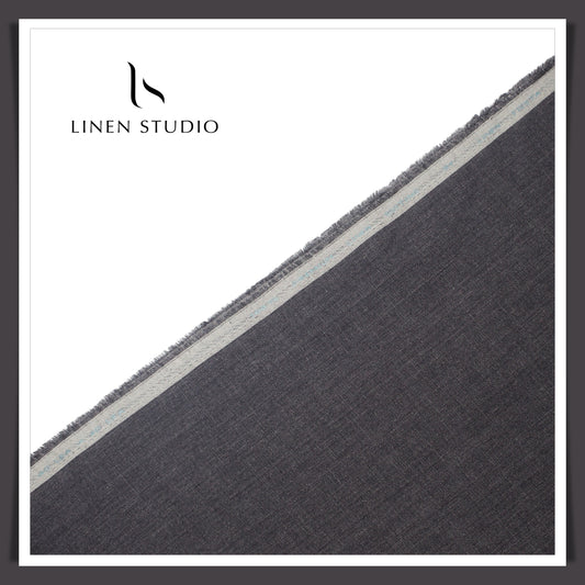 Premium Linen Suiting 40 Lea - Lead Grey - Linen Studio