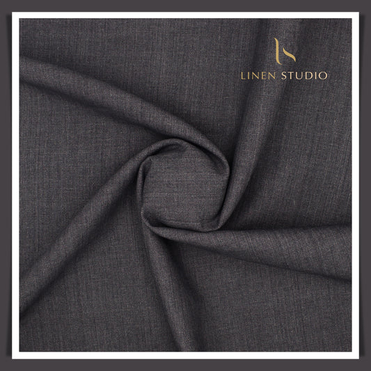 Premium Linen Suiting 40 Lea - Lead Grey - Linen Studio