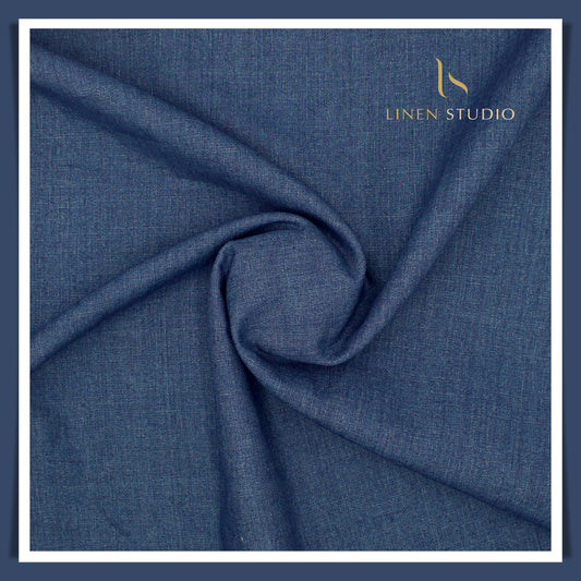 Premium Linen Suiting 40 Lea - Cobalt Blue - Linen Studio
