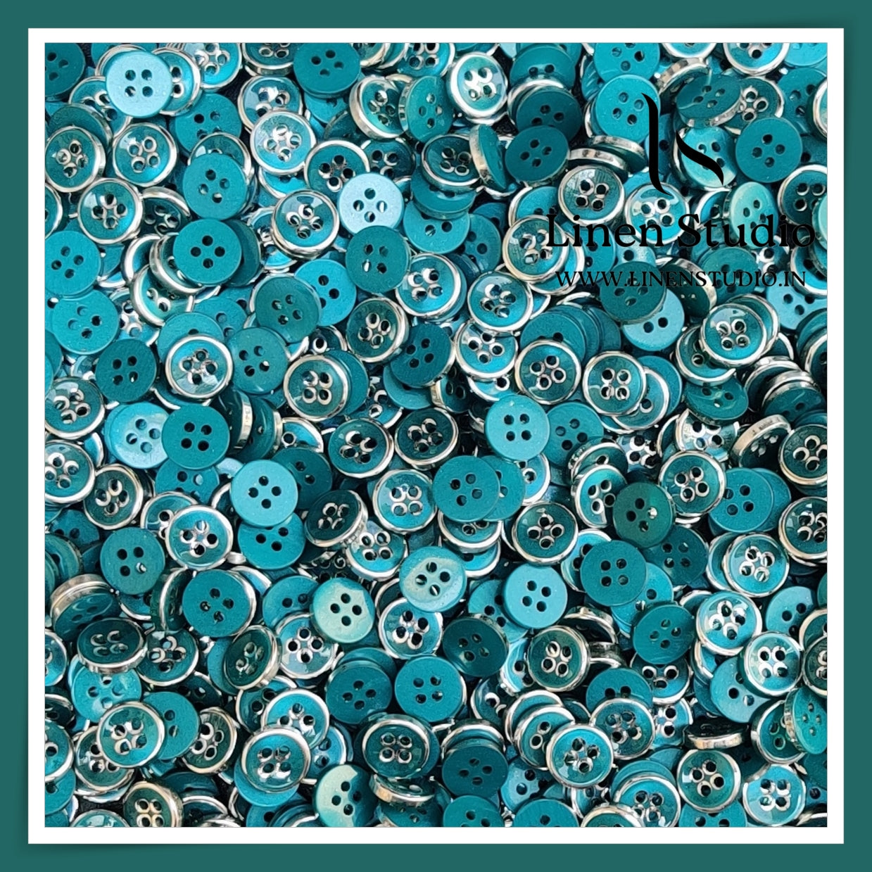 Round Rim 4 Hole Ringed Shirt Buttons - I023-18L(19)