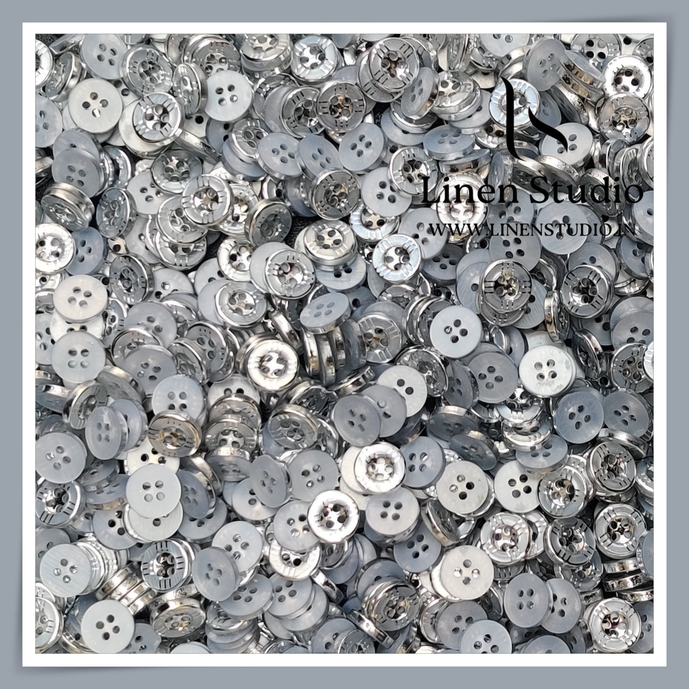 Round Rim 4 Hole Ringed Shirt Buttons - I023-18L(9)