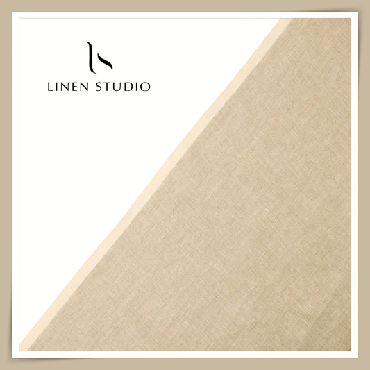 Linen Club 60 Lea Pure Linen Shirting W/O SEL - Oatmeal (45% SALE) (NEW)