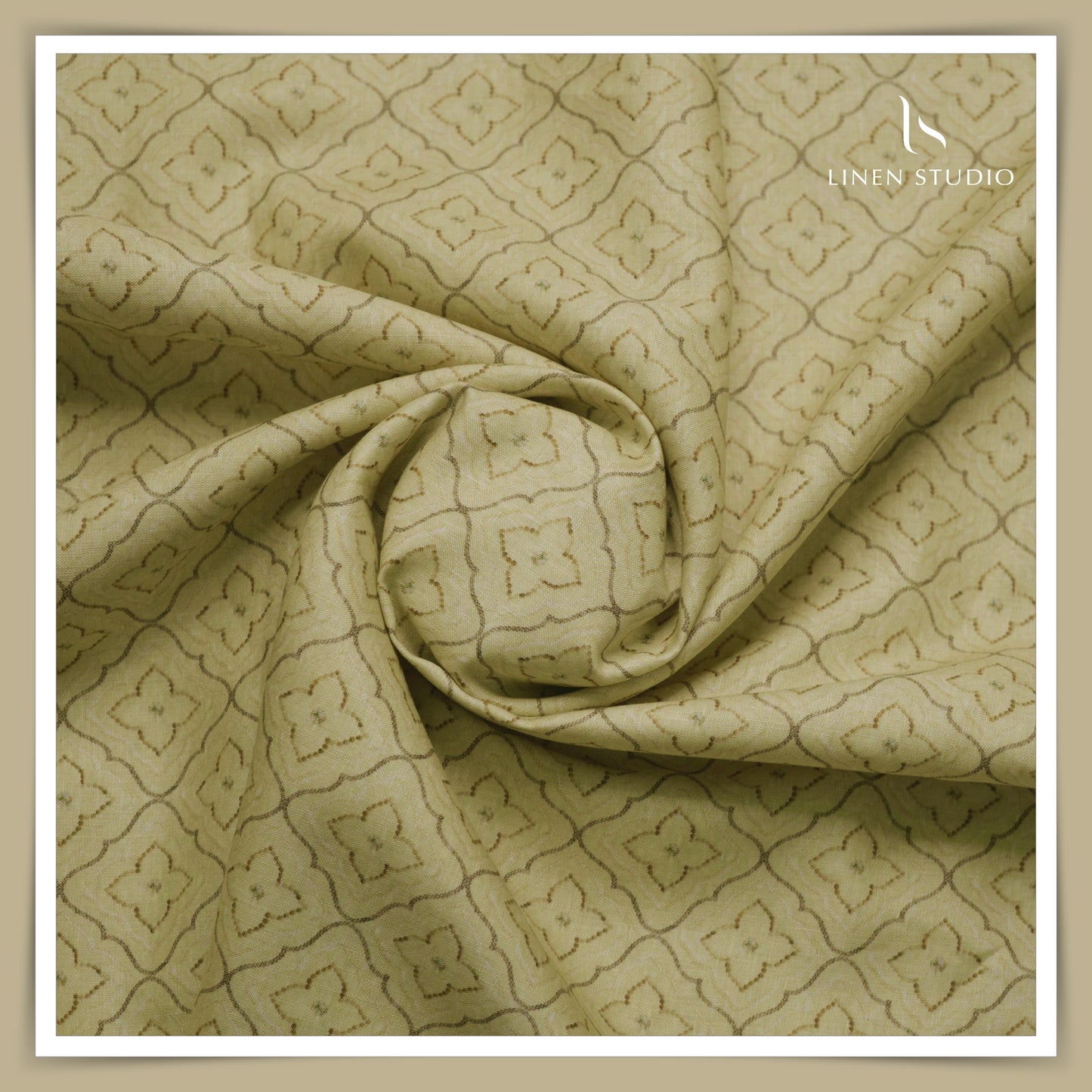60 Lea Digital Printed Irish Linen Shirting - 0808 (30% SALE)