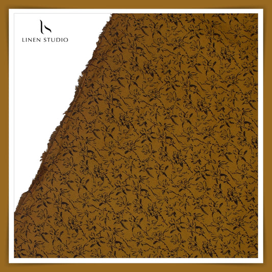 100% Cotton Superfine Printed Shirting - Bronze Textured Print (50% SALE)