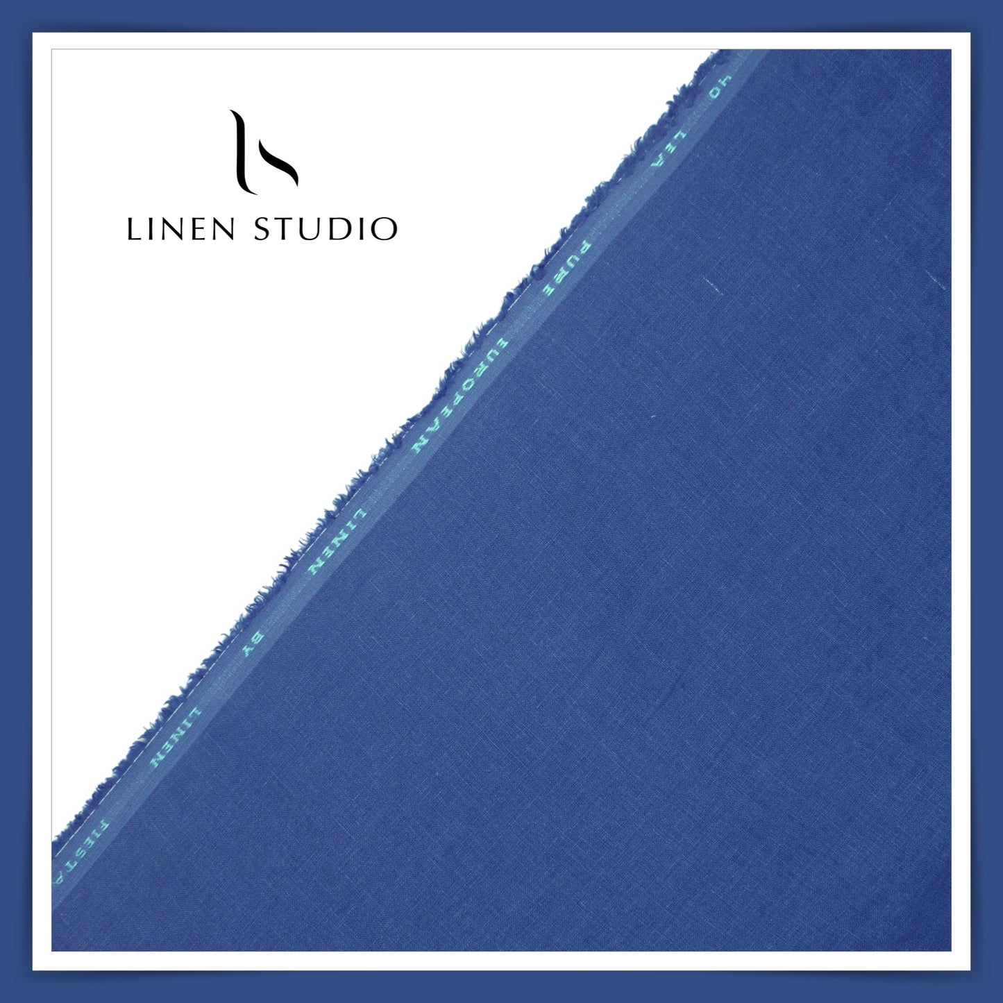 Linen Fiesta 40 Lea Plain Shirting - Twilight Blue (Fastest Selling)