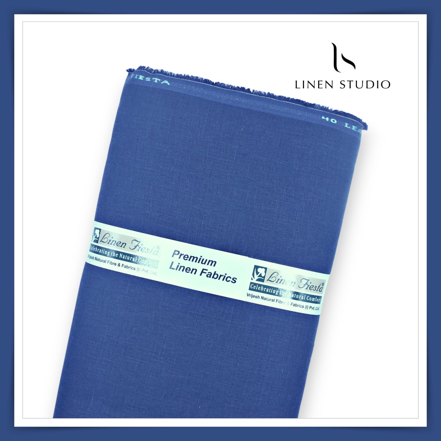 Linen Fiesta 40 Lea Plain Shirting - Twilight Blue (Fastest Selling)