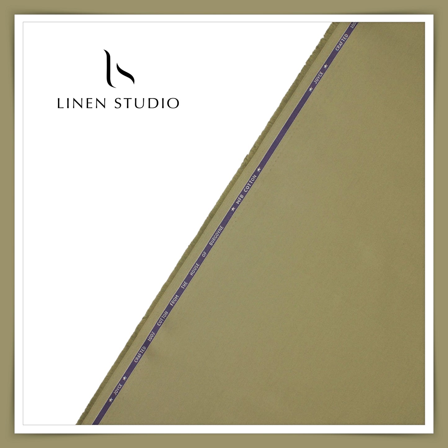 2 Ply 100% Cotton Suiting by Burgoyne Ireland - Granite Green (Satin Finish)