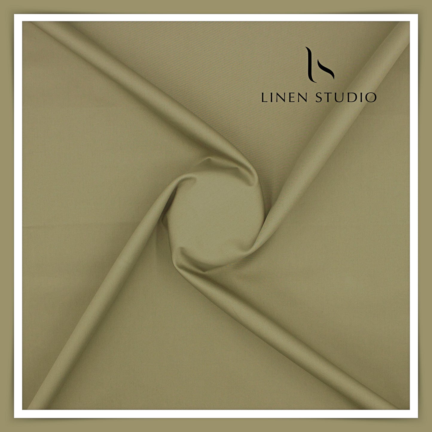 2 Ply 100% Cotton Suiting by Burgoyne Ireland - Granite Green (Satin Finish)