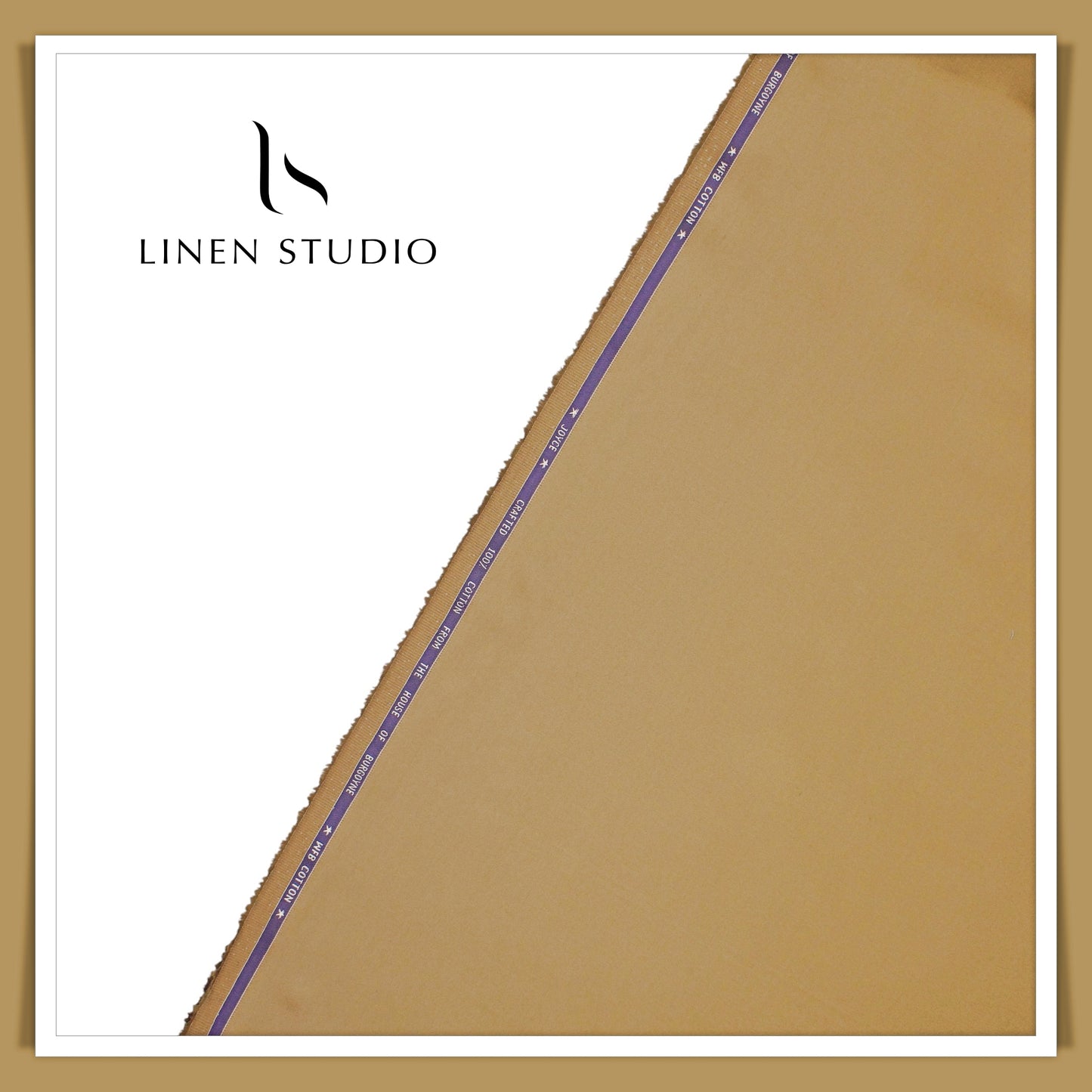 2 Ply 100% Cotton Suiting by Burgoyne Ireland - Lion Brown (Satin Finish)