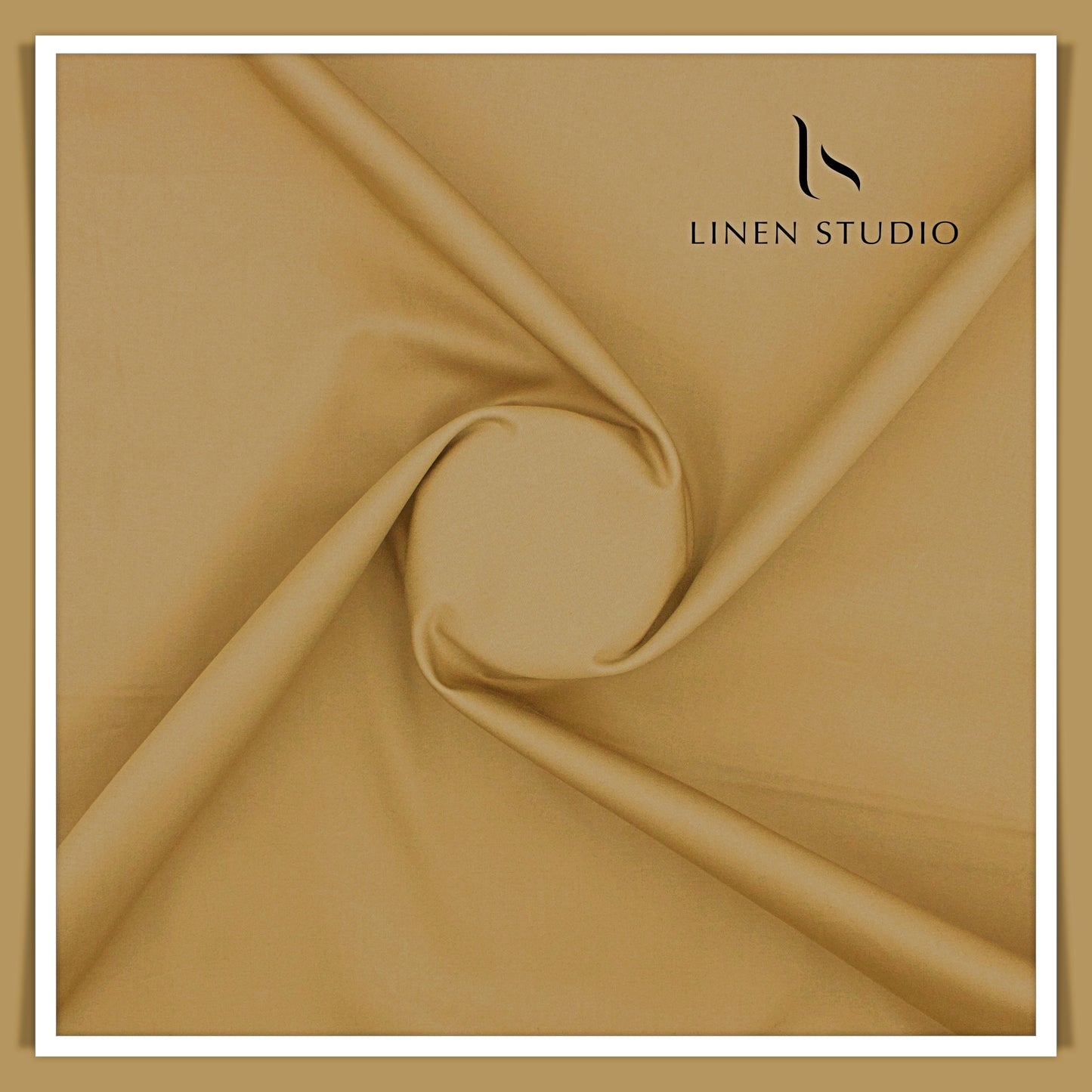 2 Ply 100% Cotton Suiting by Burgoyne Ireland - Lion Brown (Satin Finish)