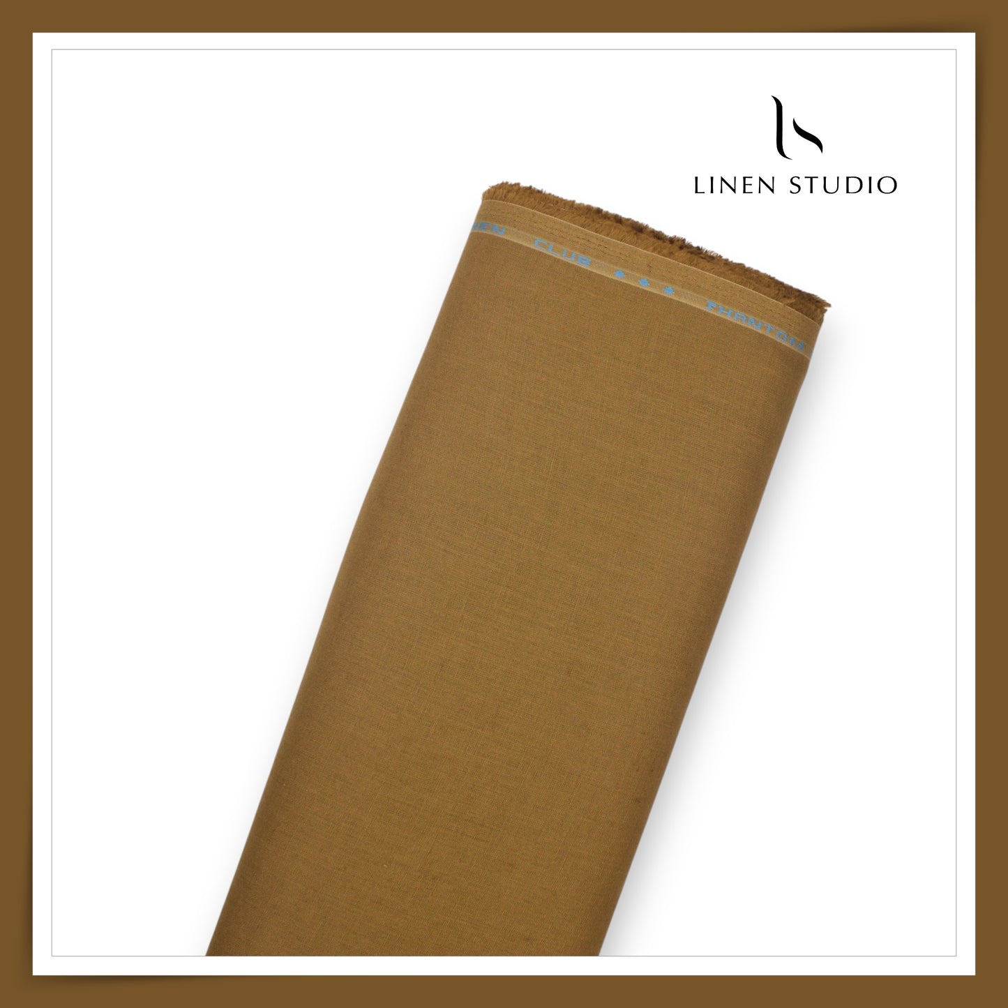 70 Lea Plain Colour Shirting by Linen Club - Wood Brown (NEW) (Limited Stock)