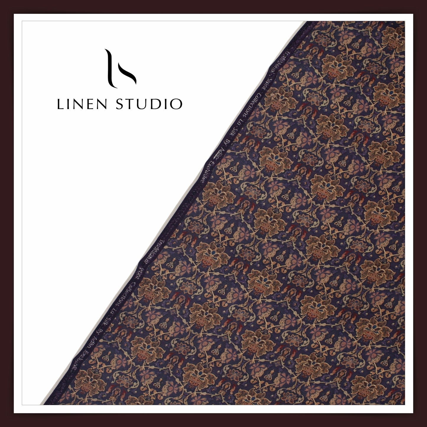 Cotton Silk Digital Printed Shirting - Aubergine Purple