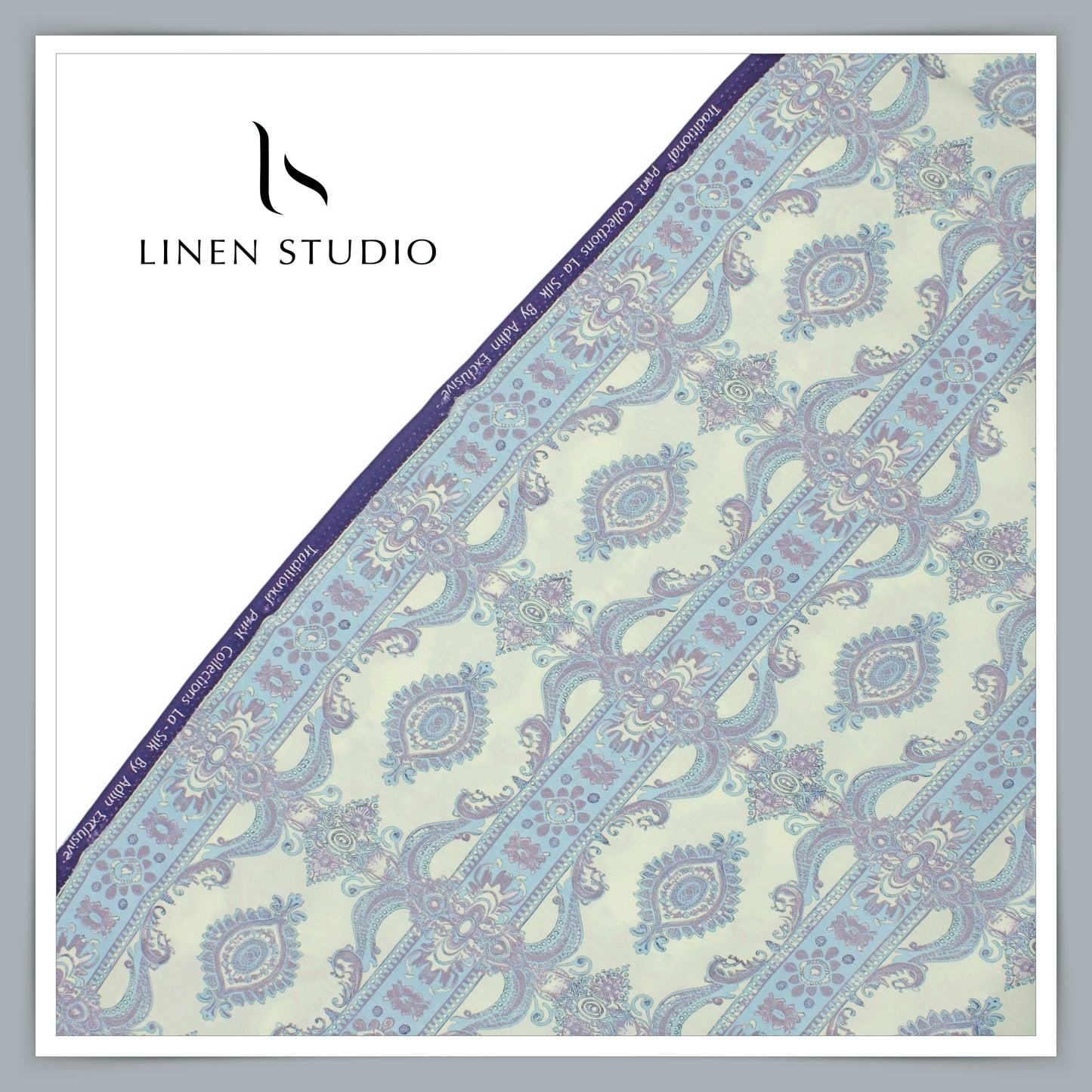 Cotton Silk Digital Printed Shirting - Grey Nickel
