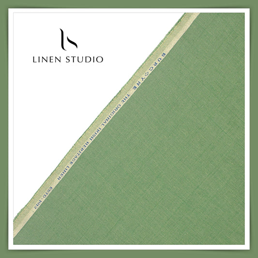 Burgoyne Pure Linen Premium Suiting - Dark Sea Green (Summer Collection)