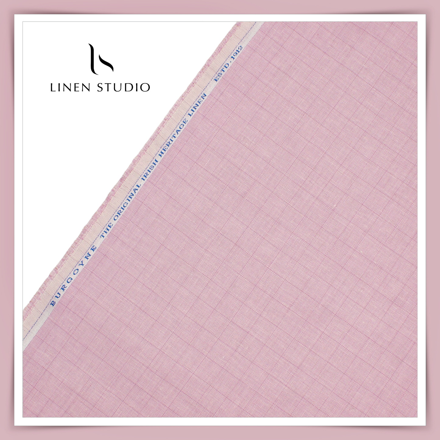 Burgoyne Pure Linen Checks Suiting - Flamingo - Linen Studio