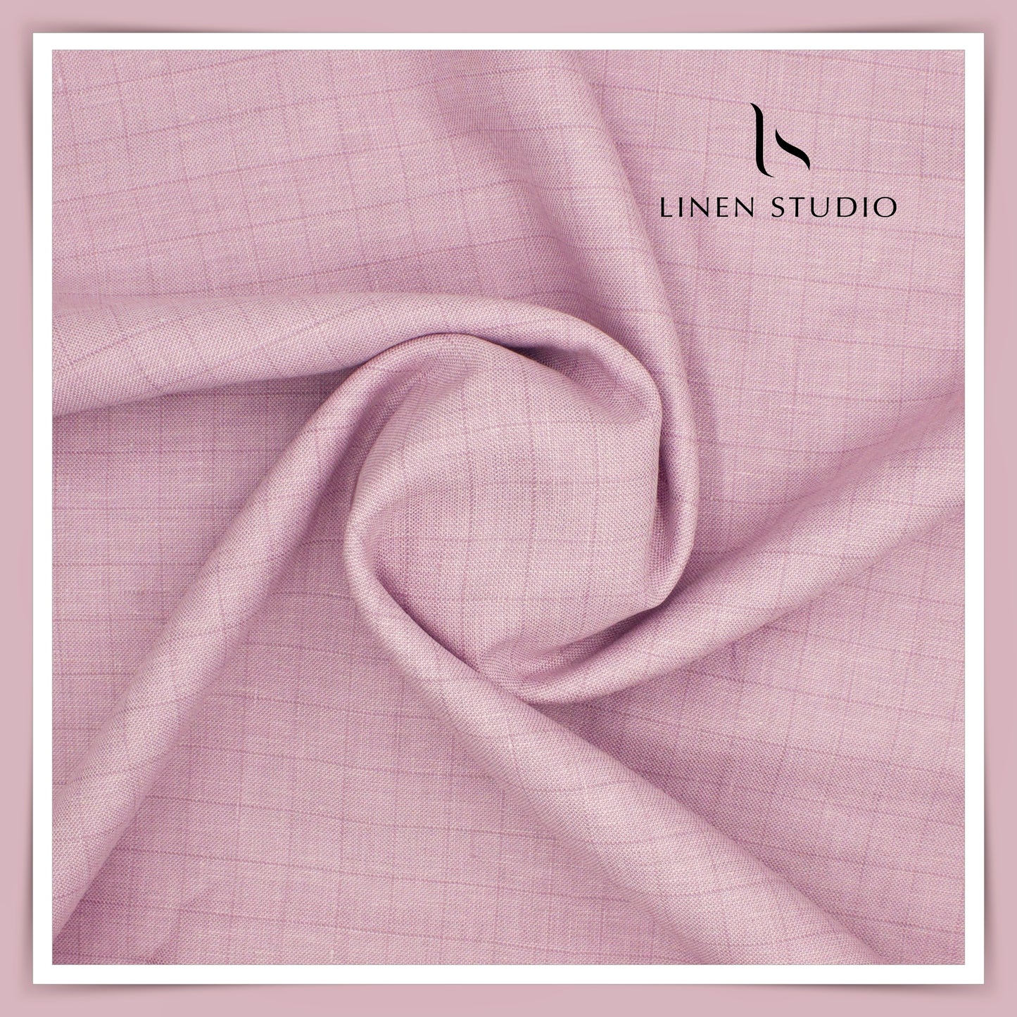 Burgoyne Pure Linen Checks Suiting - Flamingo - Linen Studio