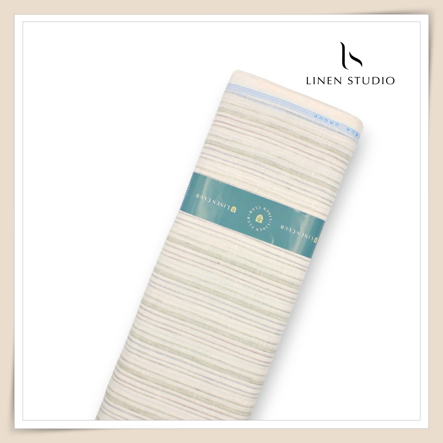 Linen Club 60 Lea Pure Linen Shirting - Distinctive Stripes (NEW)