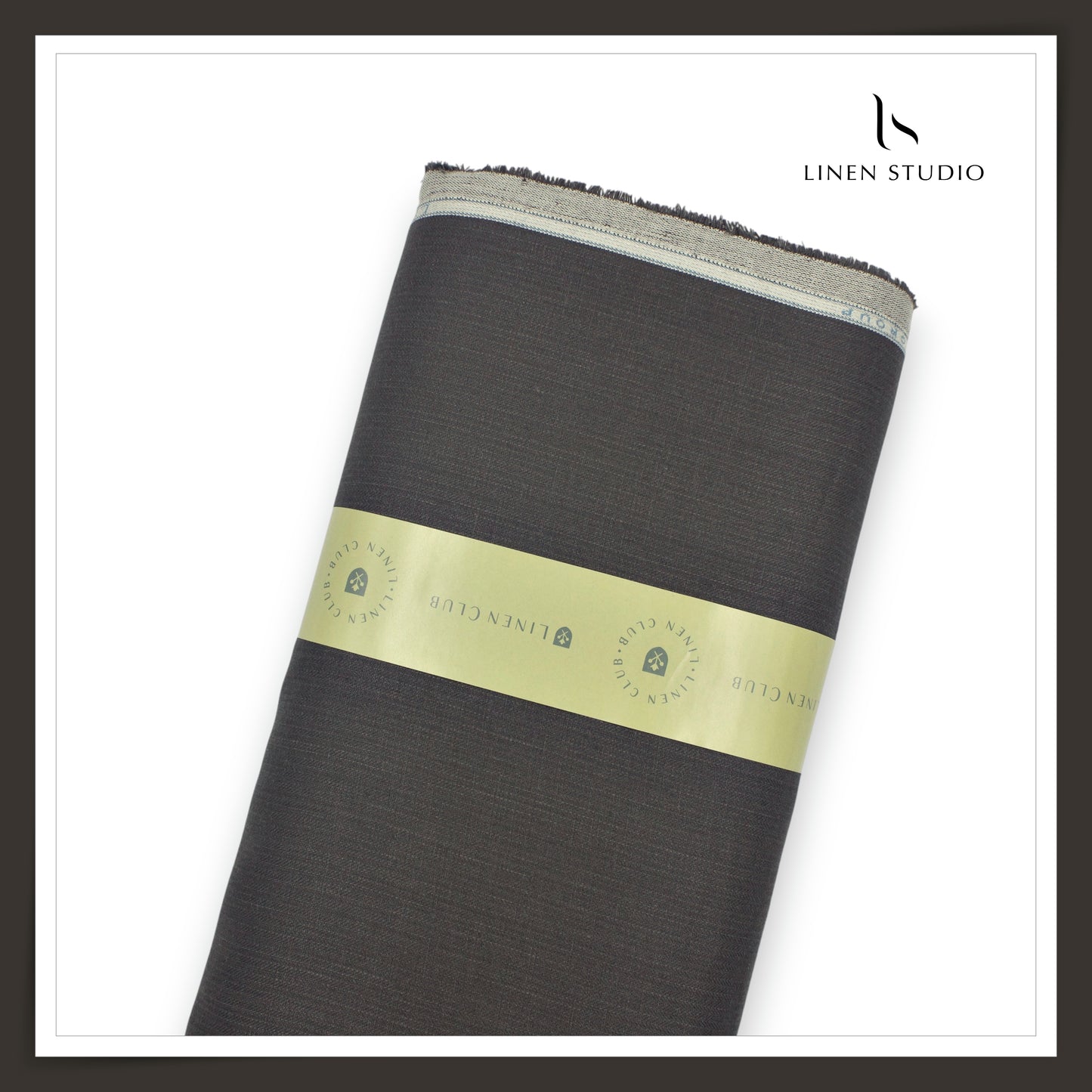 Linen Club 40 Lea Premium Linen Suiting - Perfect Grey Subtle Stripes (NEW) (Zoom In)