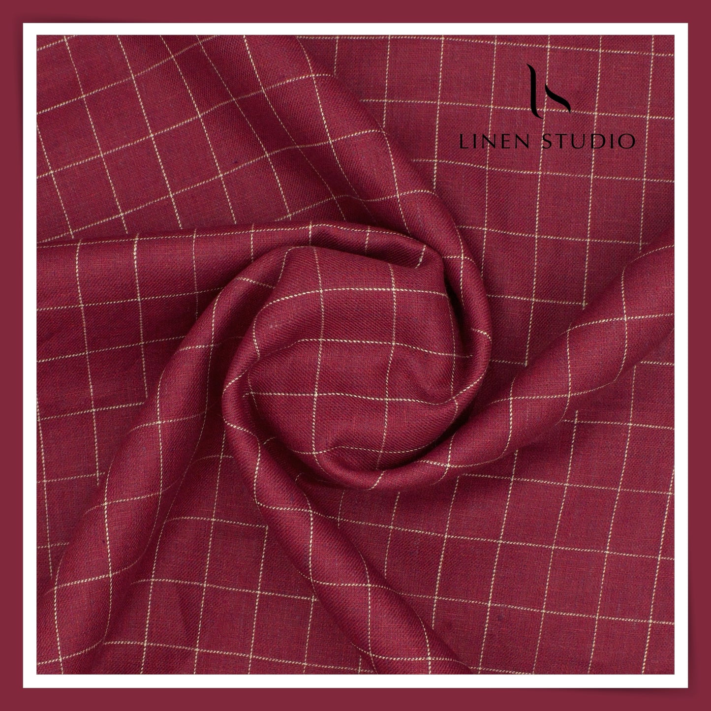 Pure Linen Checks Suiting - 01 - Linen Studio