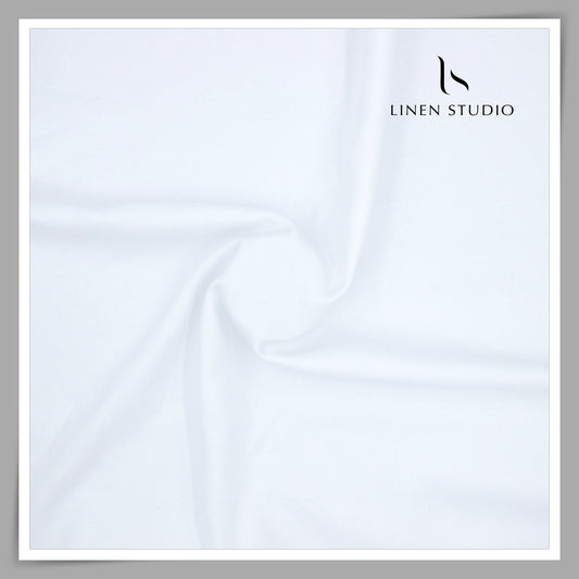 Burgoyne Pure Linen 80 Lea x 70 Lea Shirting - Super White (NEW)