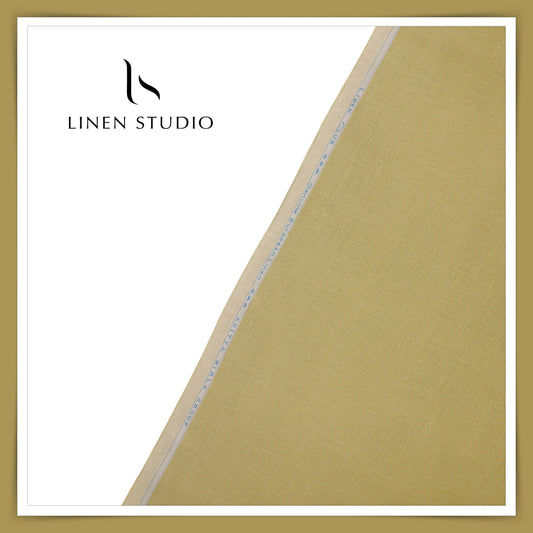 Linen Club 60 Lea Netted Shirting - Golden Khakhi (NEW)