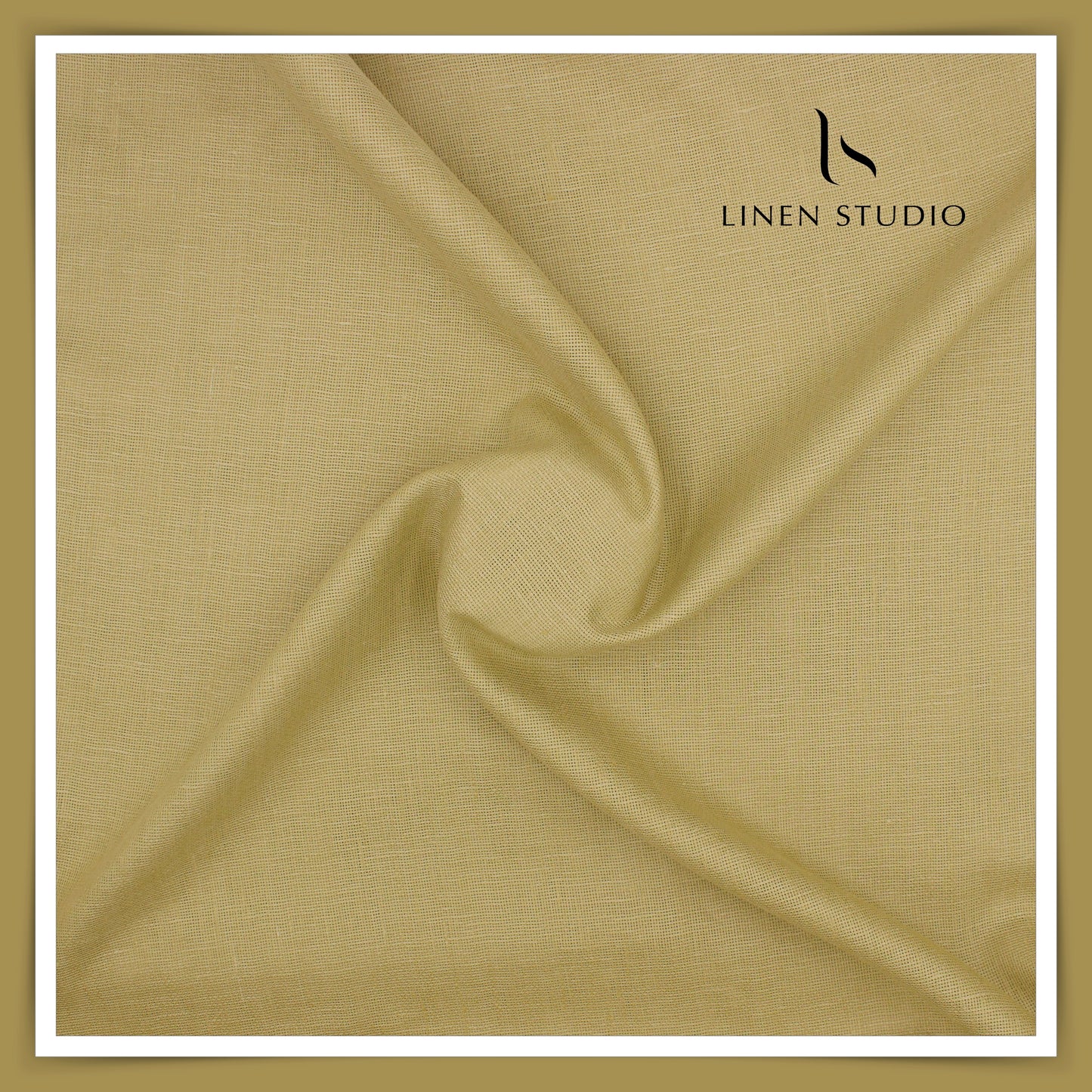 Linen Club 60 Lea Netted Shirting - Golden Khakhi (NEW)