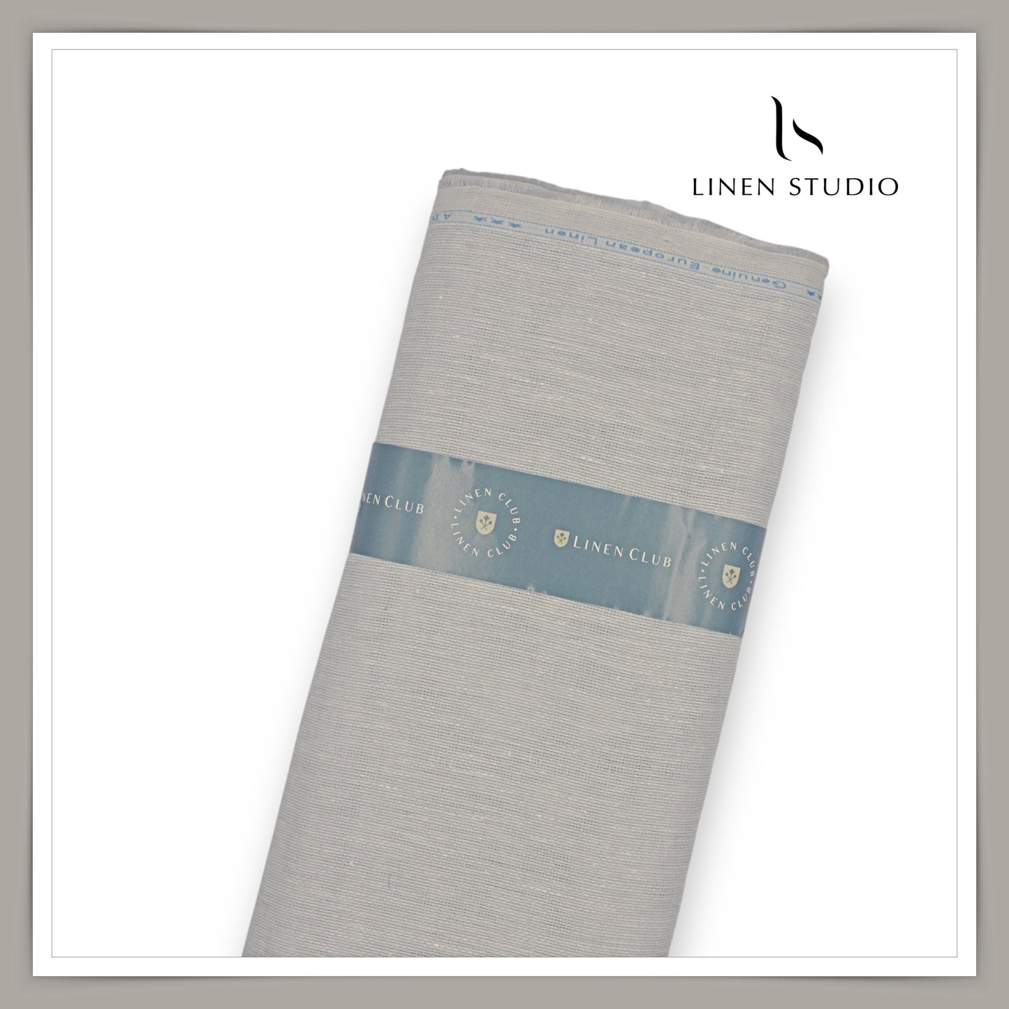 Linen Club 60 Lea Netted Shirting - Silver Grey (NEW)