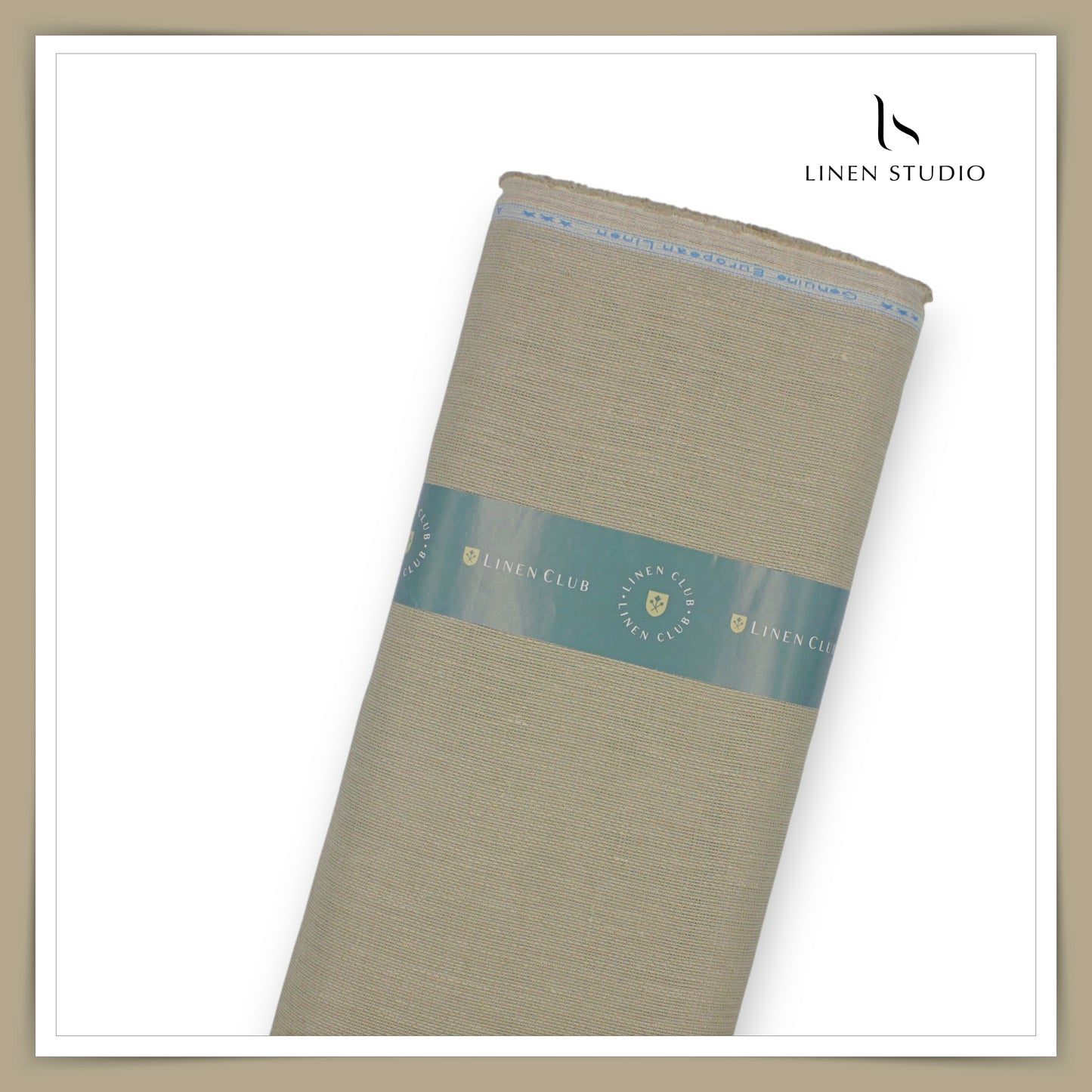Linen Club 60 Lea Netted Shirting - Granite Green (NEW)