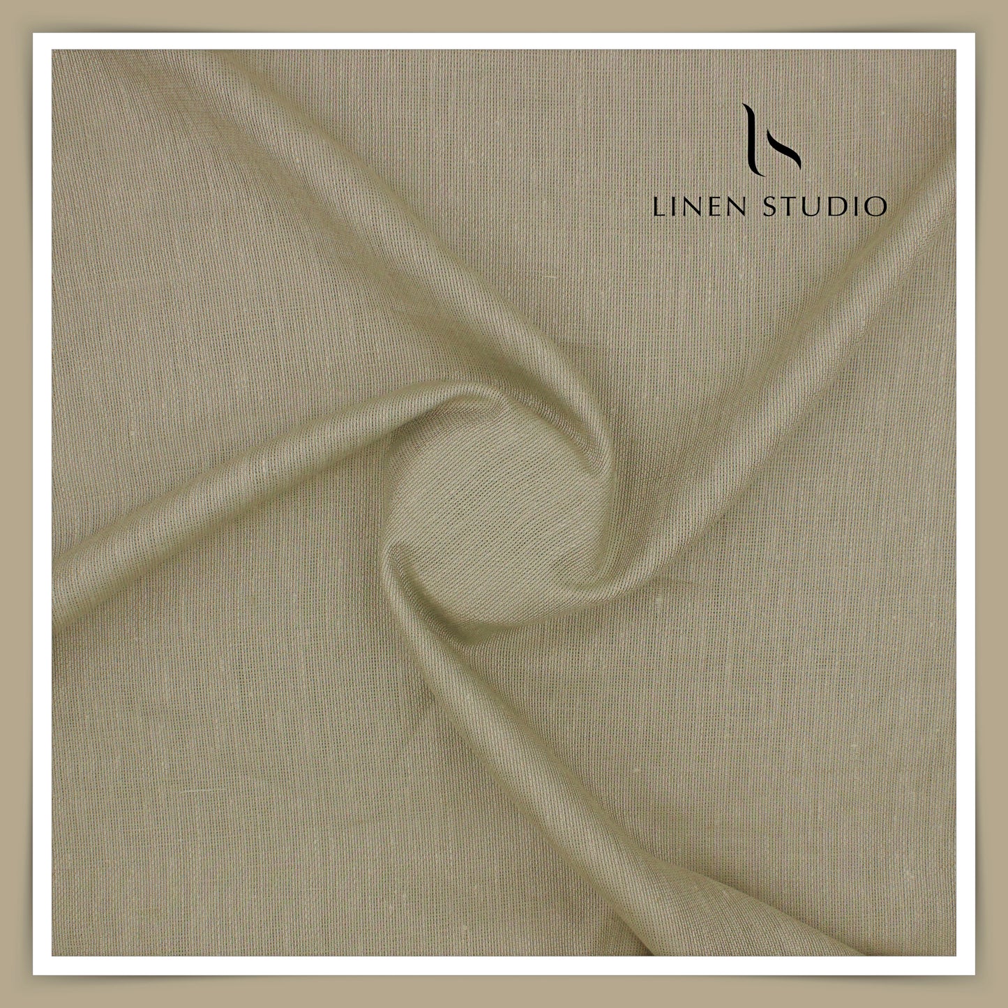 Linen Club 60 Lea Netted Shirting - Granite Green (NEW)